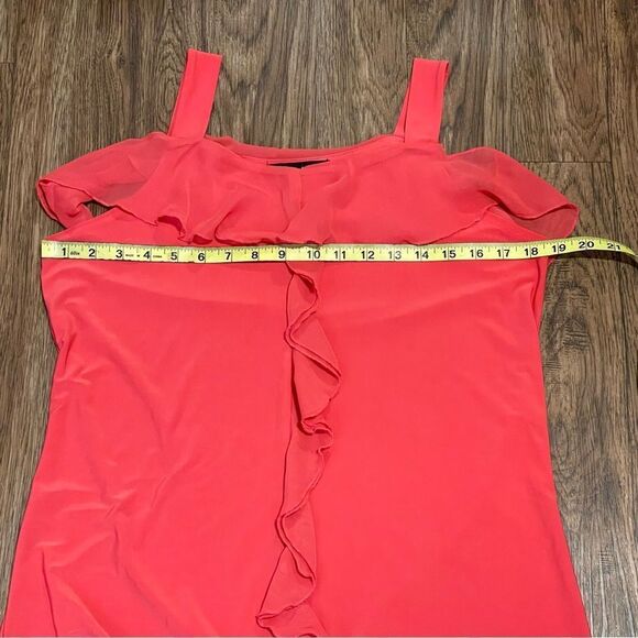 Adele & May Cold Shoulder Blouse Coral Pink Size Large - Picture 7 of 10